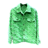 Schlanke Ornament Herren Jeansjacke